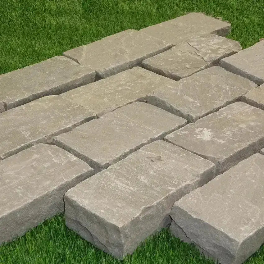 grey Indian sandstone setts