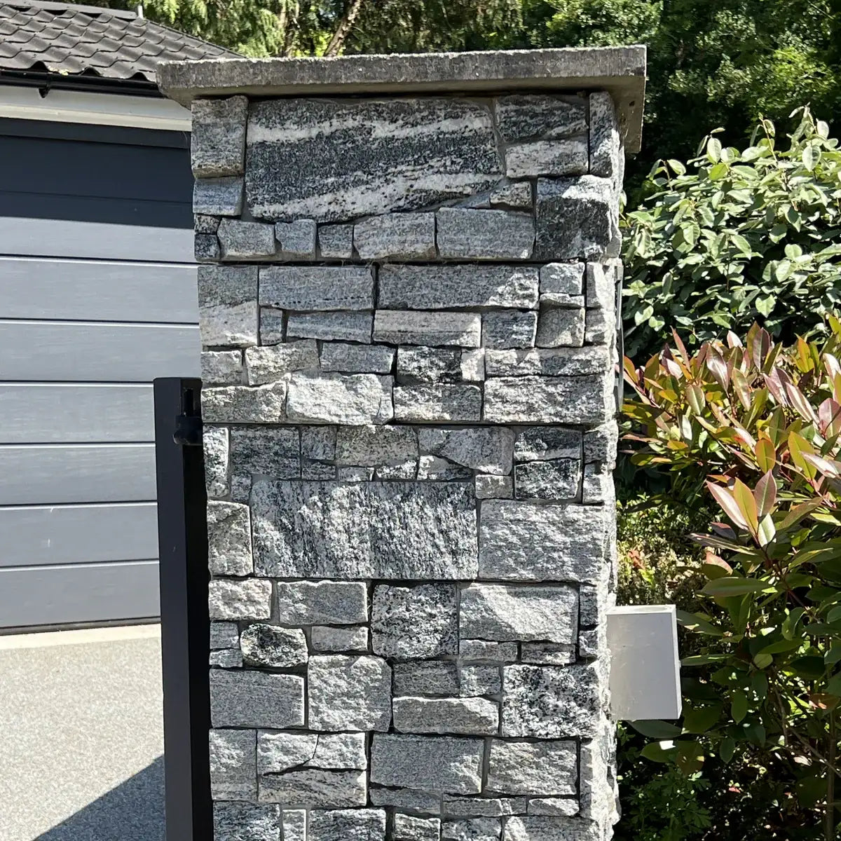 grey vein granite stone Z cladding