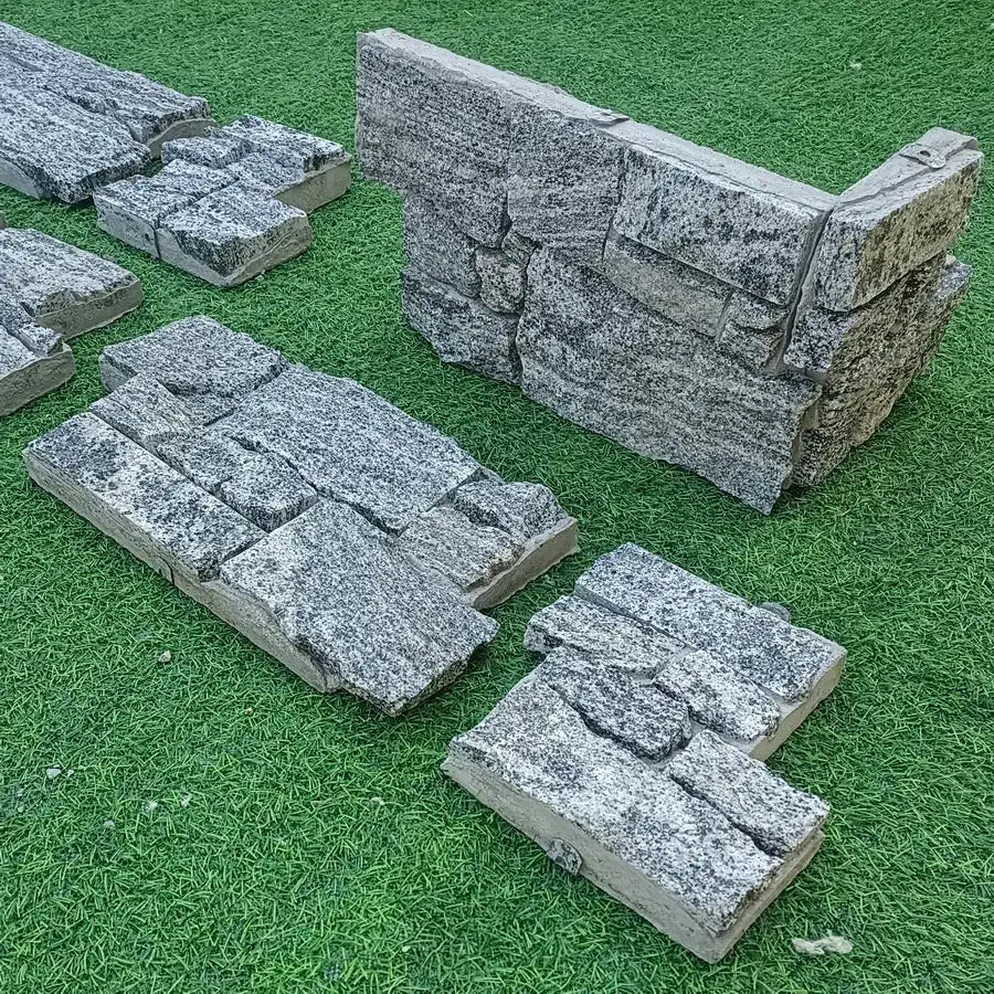 grey vein granite stone Z cladding corner