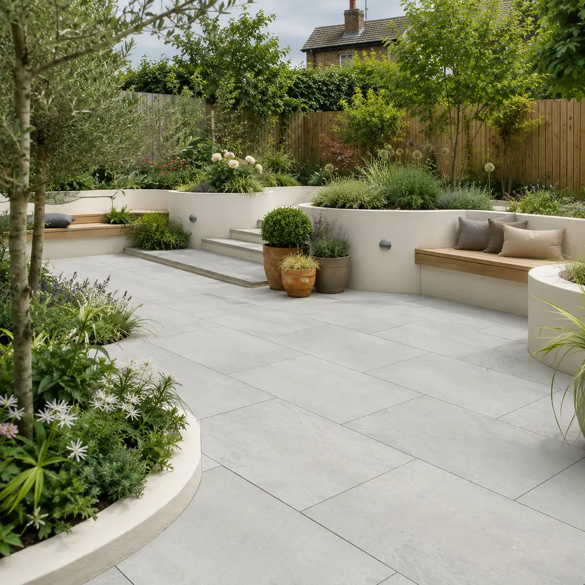 hammerstone grey porcelain paving 900 x 600