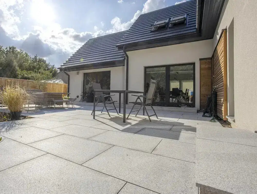 glacier ice granite paving patio
