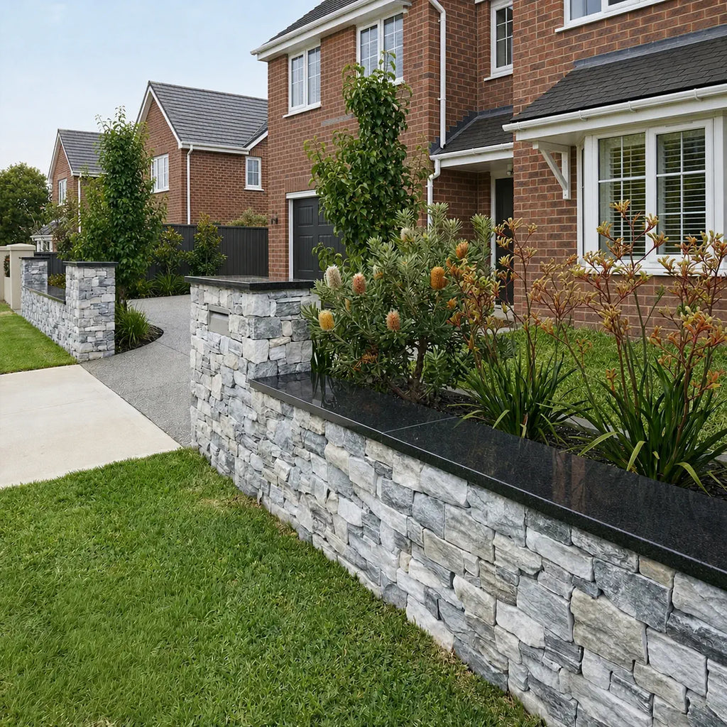 Icelandic grey stone cladding Z panels