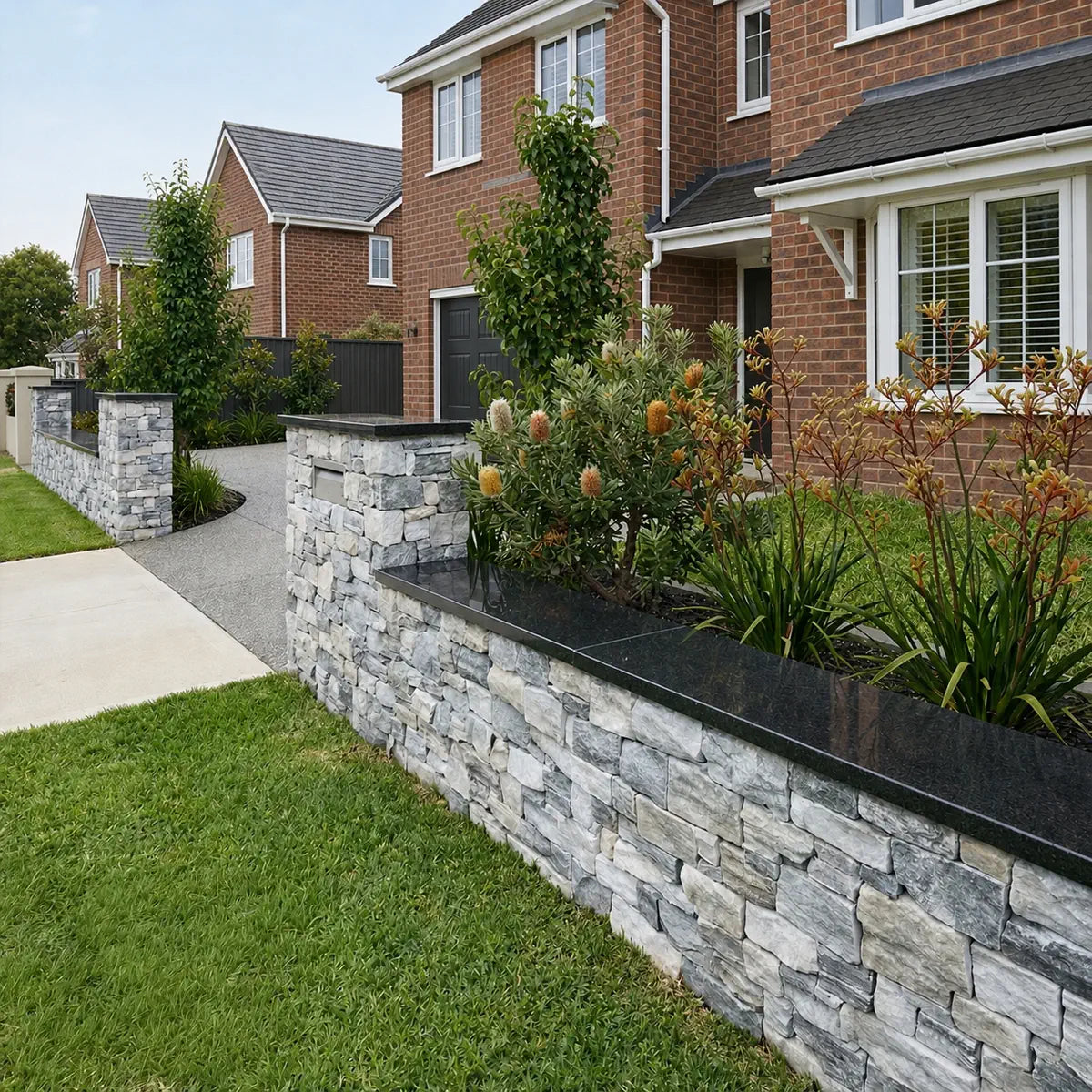 Icelandic grey stone cladding Z panels