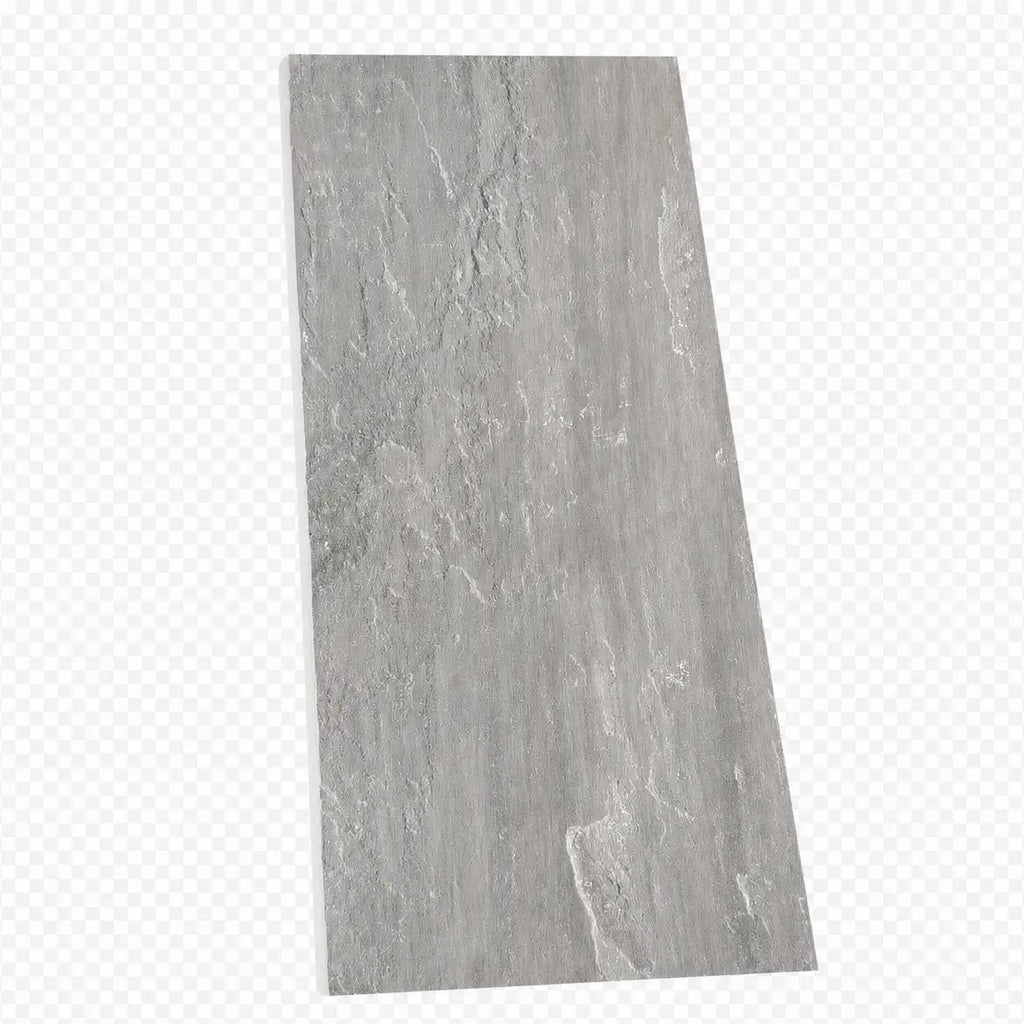 Kandla Grey sandstone bullnose steps in riven surface