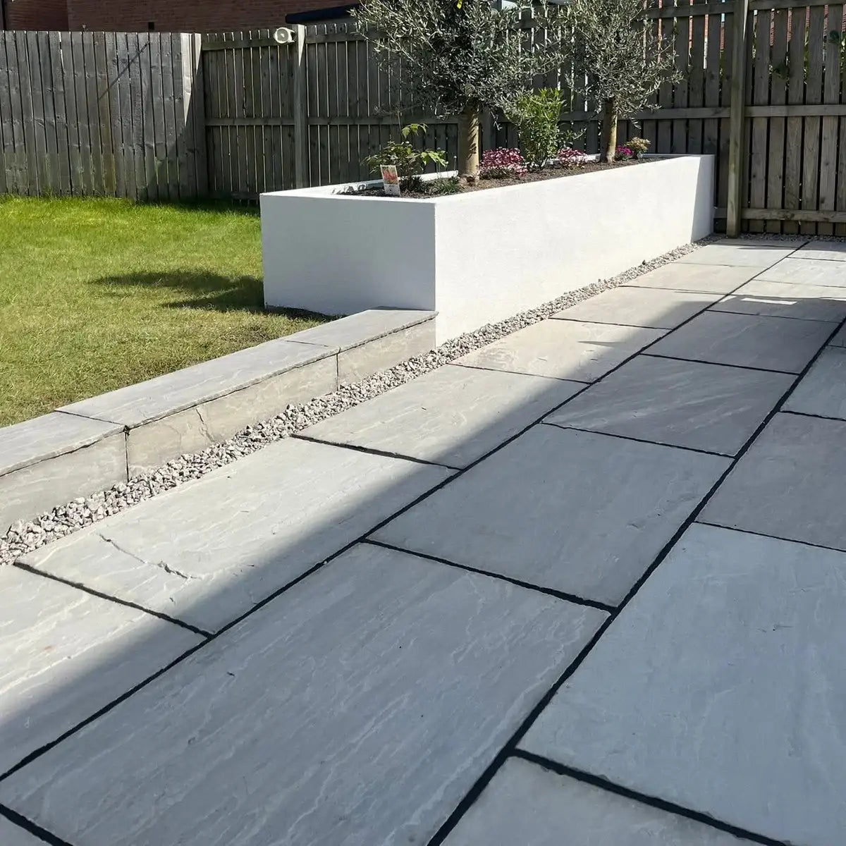 Kandla grey Indian sandstone paving