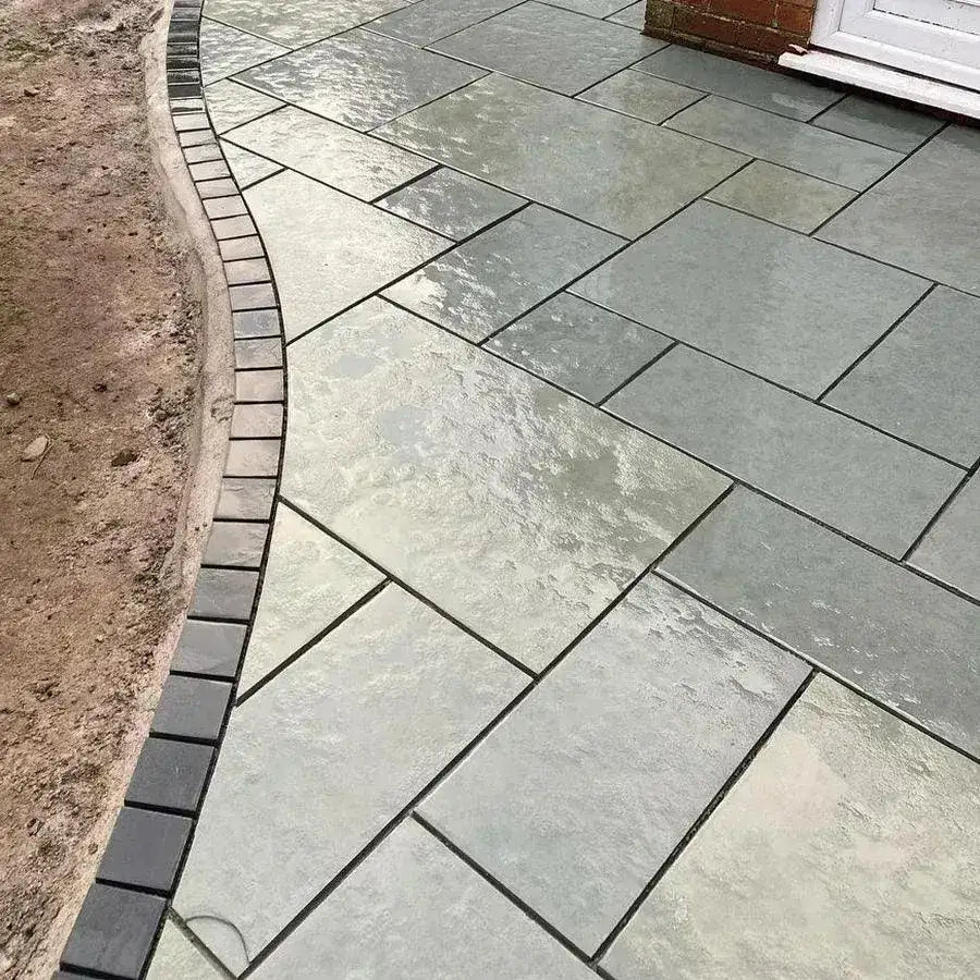 kota blue limestone paving
