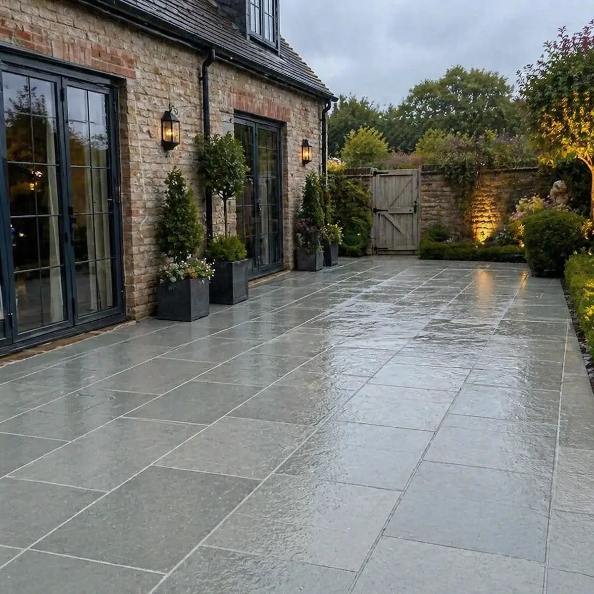 Kota blue limestone paving 600 x 600