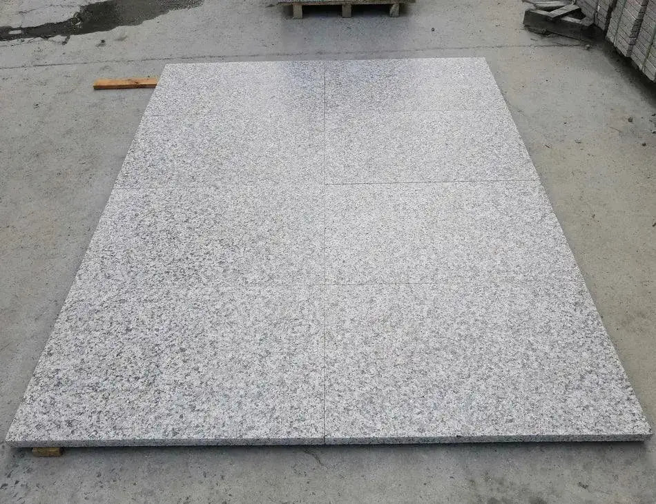 maple red granite paving