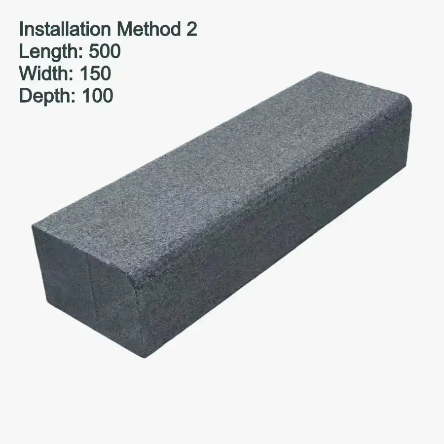 mid grey granite kerbs