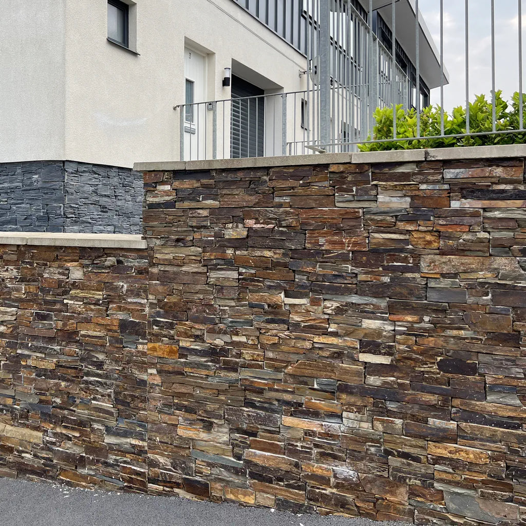multicolour slate stone cladding Z panels