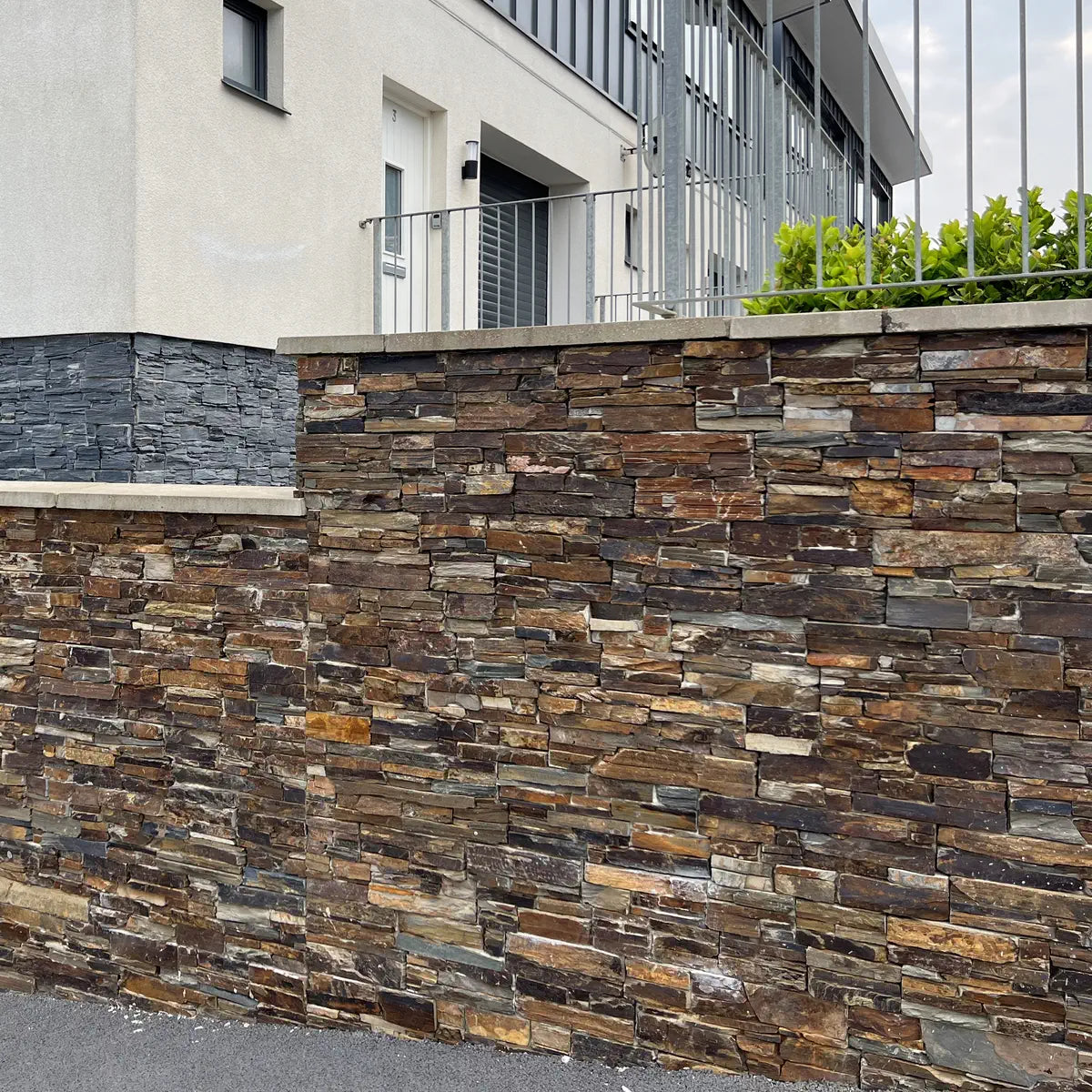 multicolour slate stone cladding Z panels