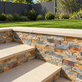 multicolour slate cladding split face Z tiles 