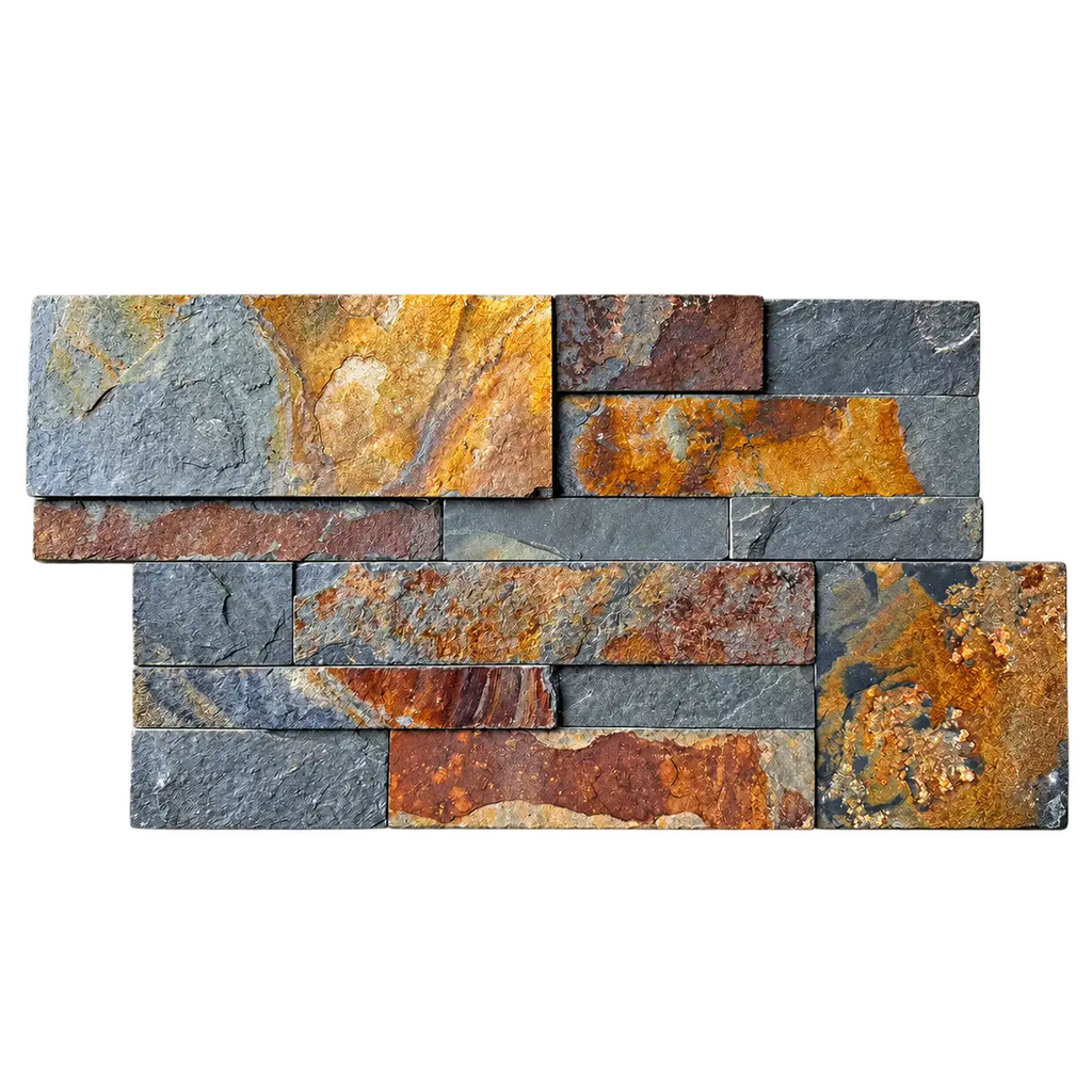 multicolour slate cladding split face tiles 