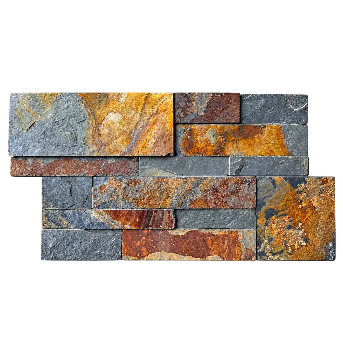multicolour slate cladding split face tiles 
