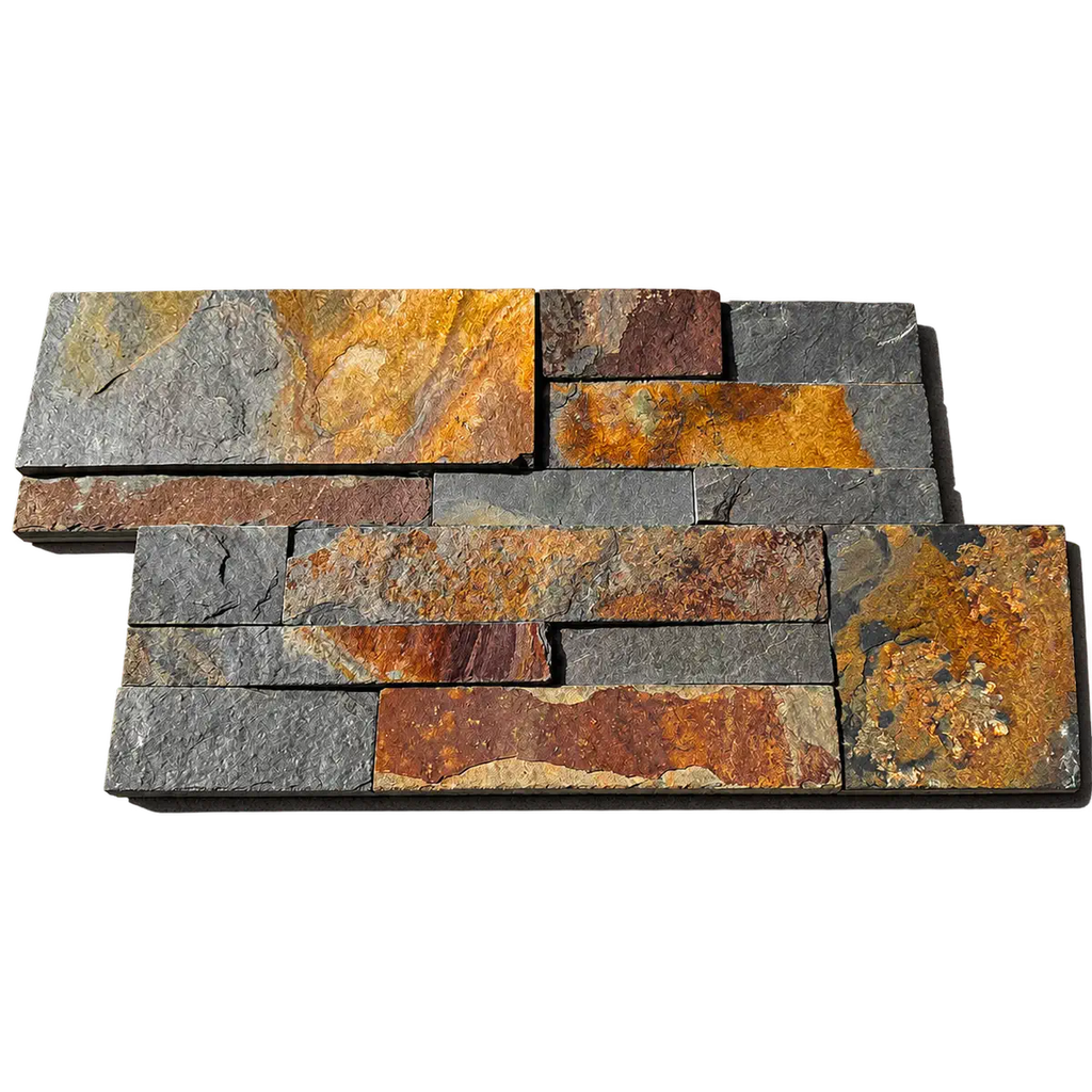 multicolour slate cladding split face tiles 