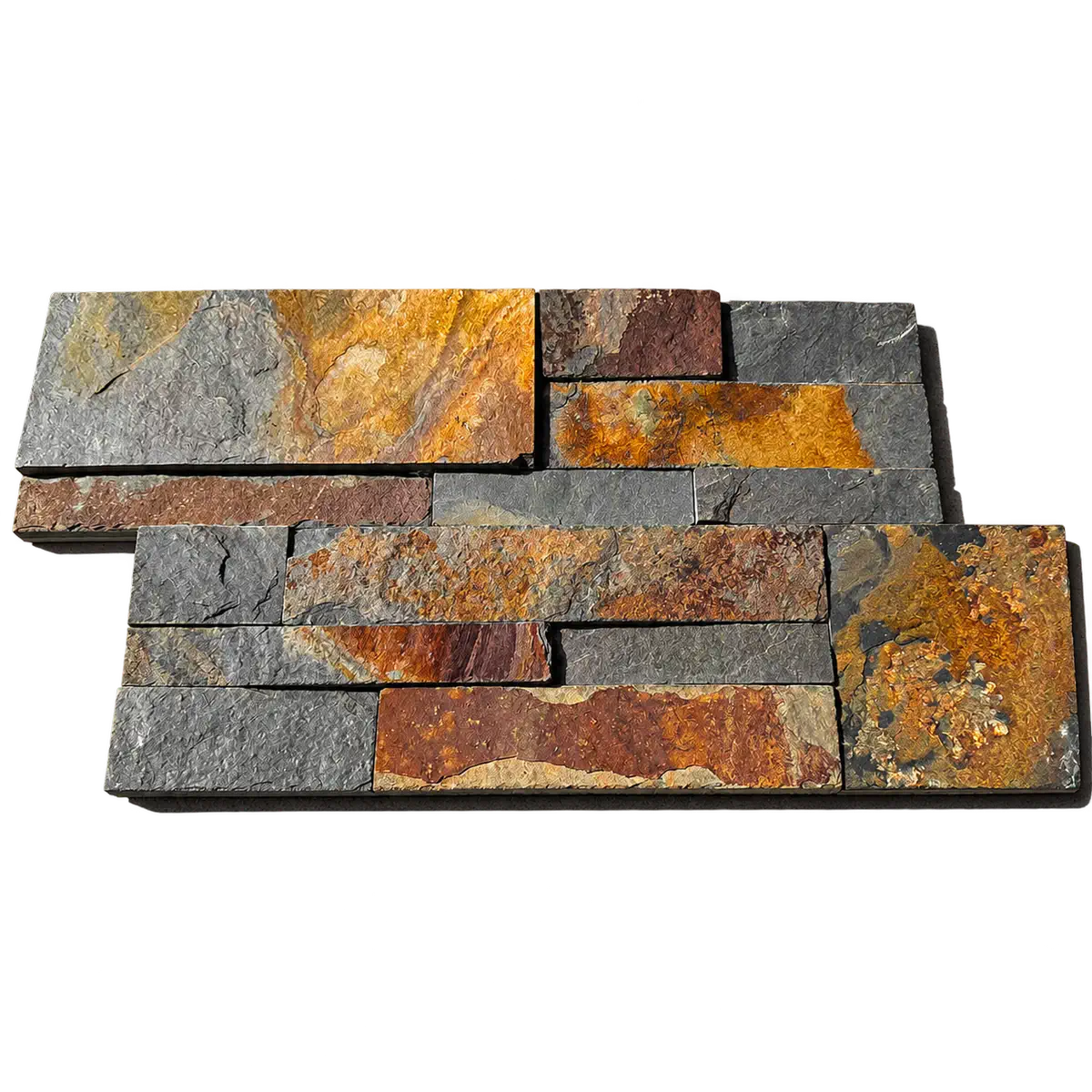 multicolour slate cladding split face tiles 