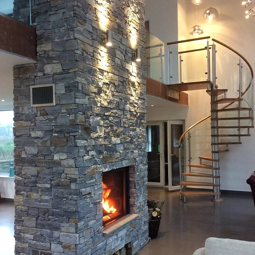 Nordic stone cladding Z panels - blue diamond