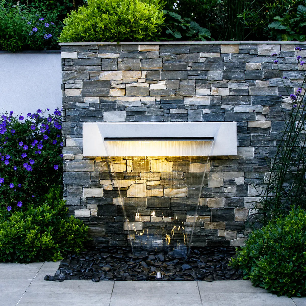Nordic stone cladding blue diamond Z panels