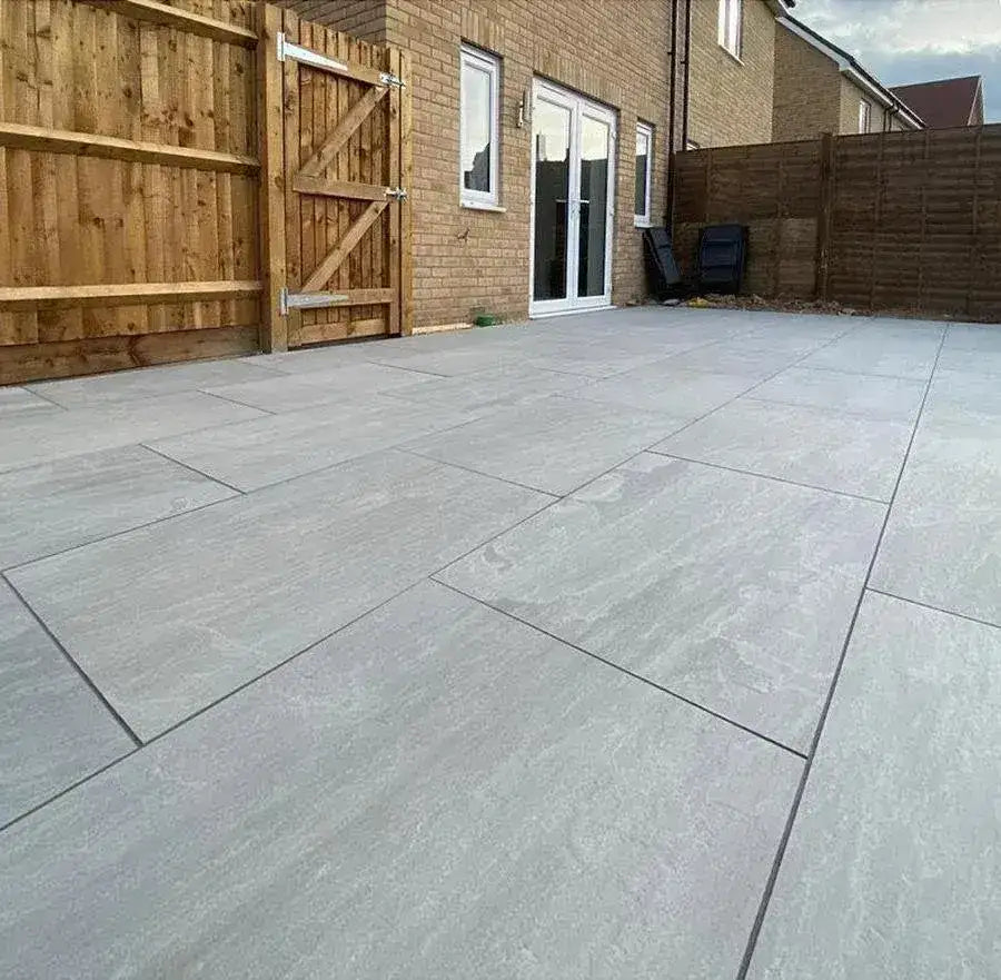 Kandla grey porcelain paving slabs