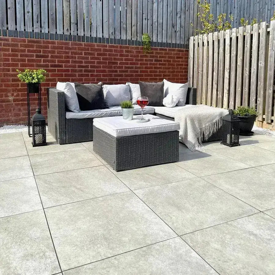 porcelain paving slabs 600 x 600 hammer grey