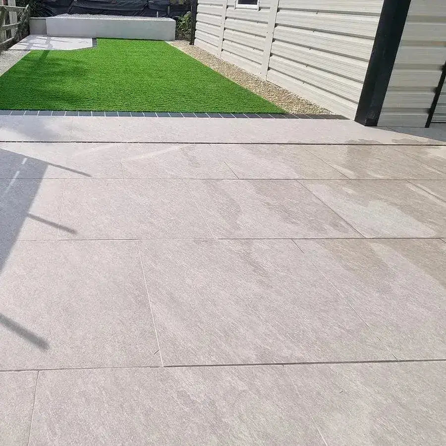 quartz grey porcelain paving