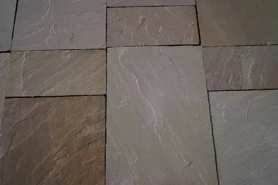 raj blend Indian sandstone paving
