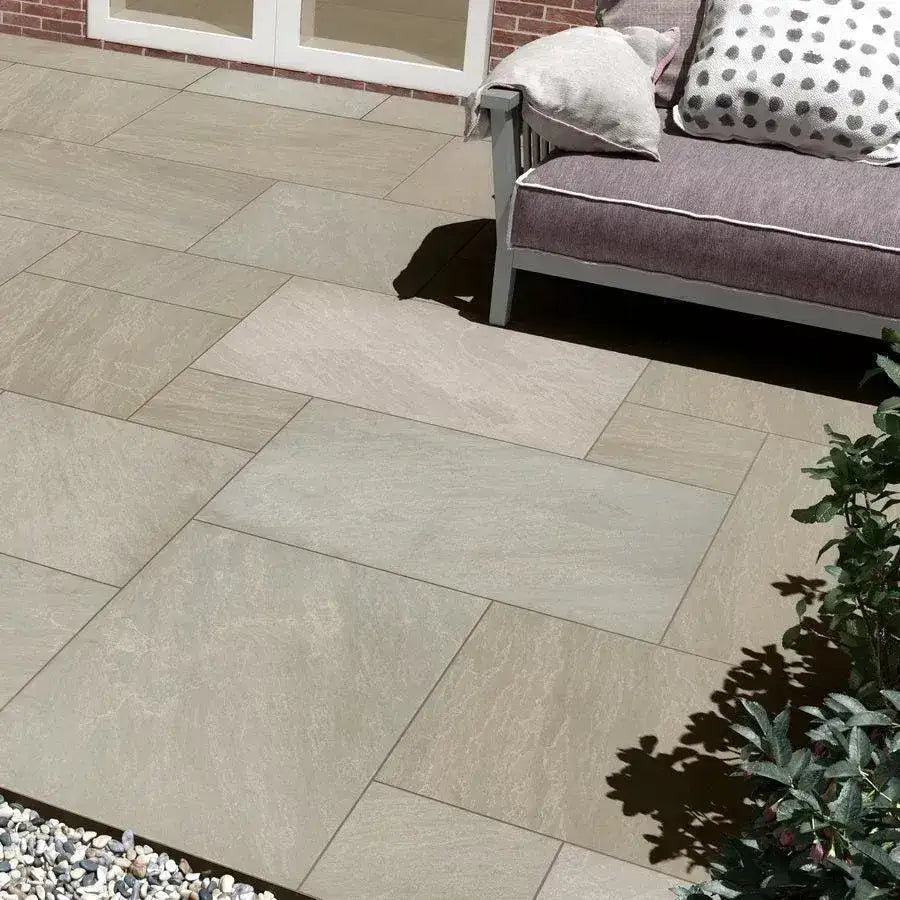 Raj Green Porcelain Paving Slabs 600x600 From £20.99/m2