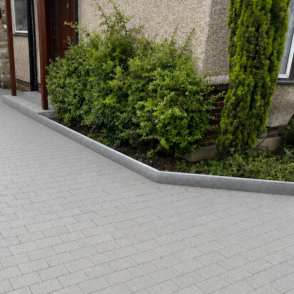 silver grey granite edging