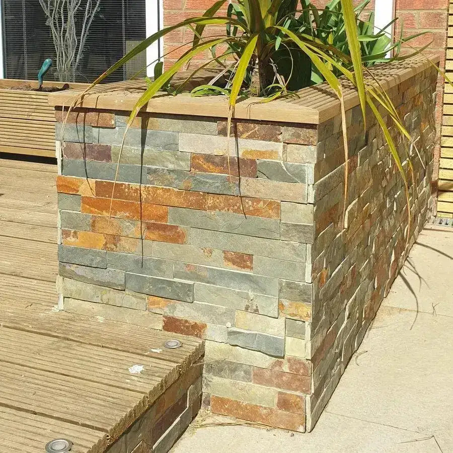 slate split face tiles multicolour