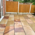 rippon buff smooth Indian sandstone paving sawn honed