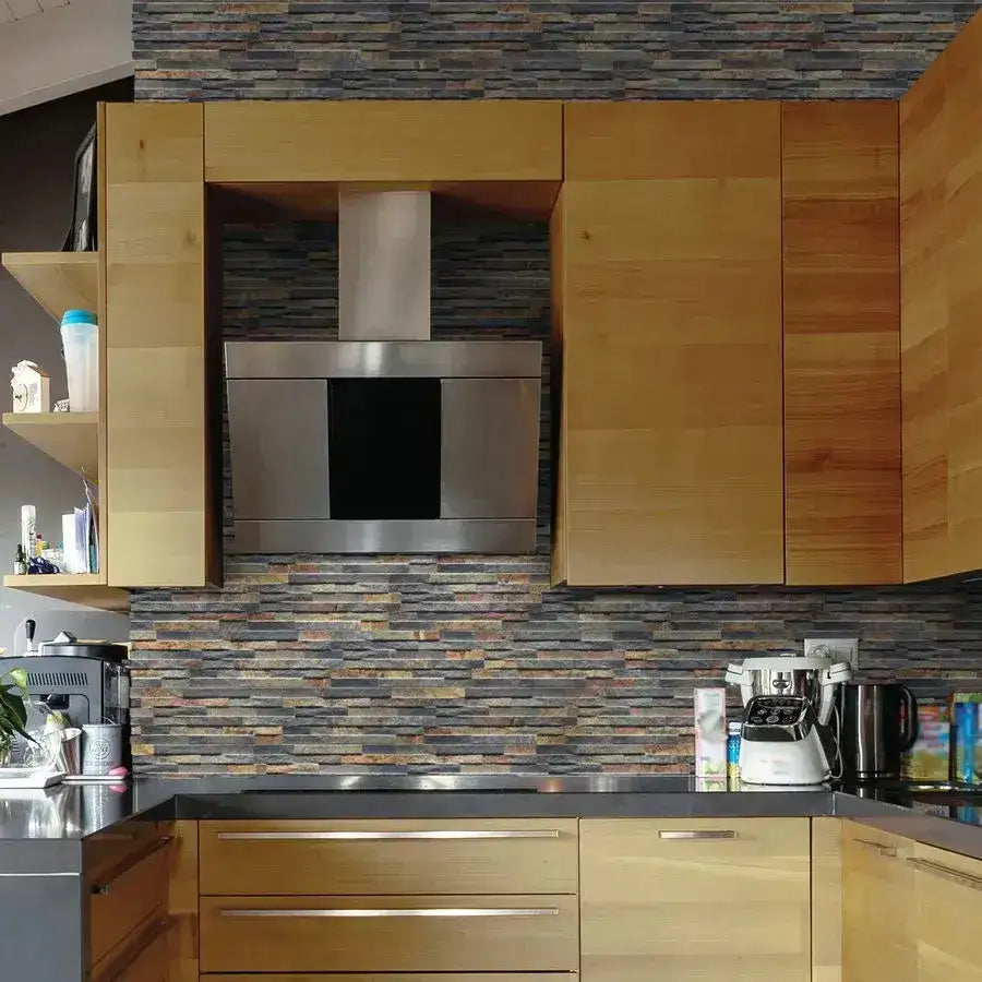 multicolour split face effect Italian porcelain tiles