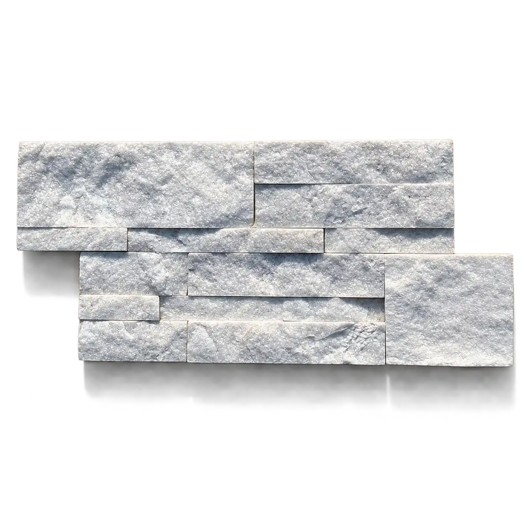 white sparkle split face tiles 3D mosaic tiles