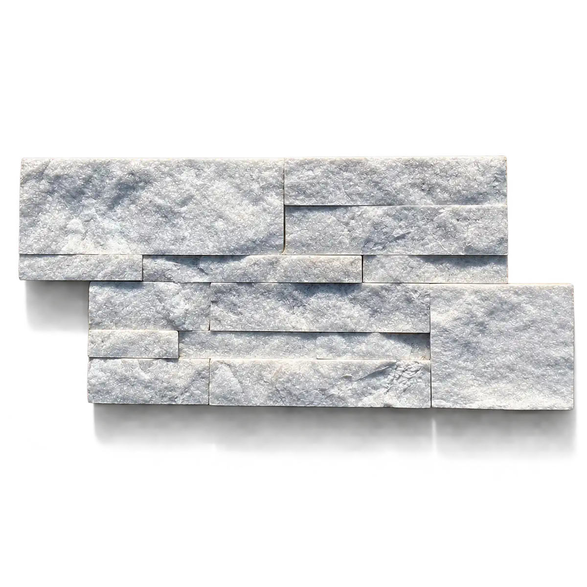 white sparkle split face tiles 3D mosaic tiles