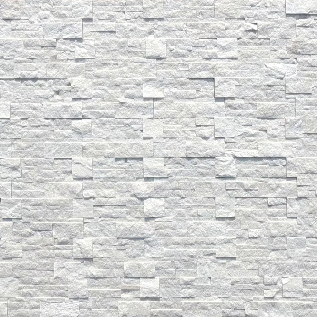 white sparkle split face tiles 3D mosaic tiles