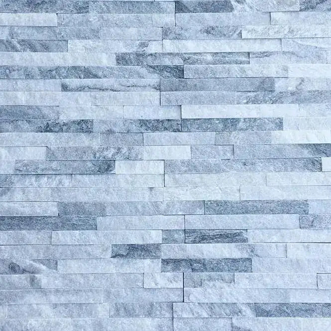 split face tiles white grey
