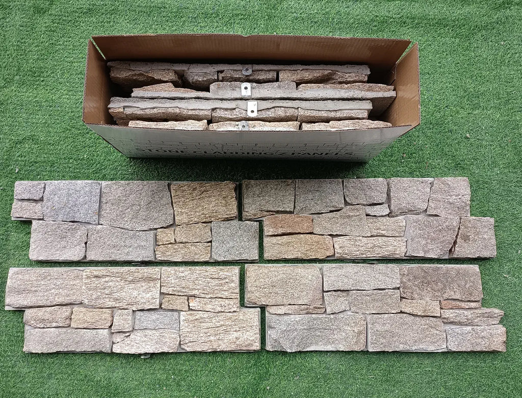 yellow granite stone cladding Z panels