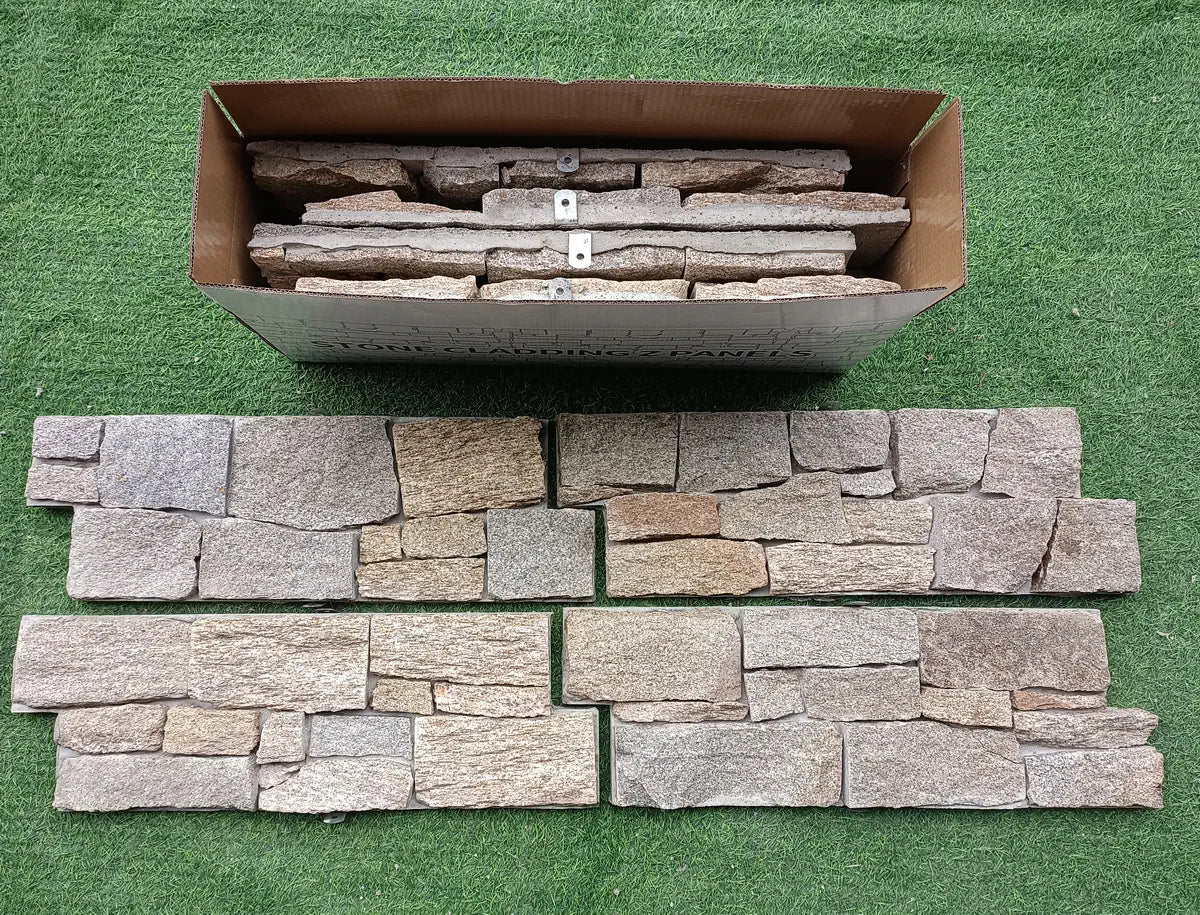 yellow granite stone cladding Z panels