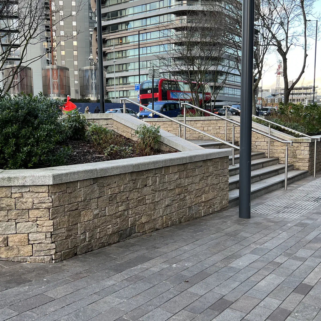 yellow gneiss stone cladding Z panels