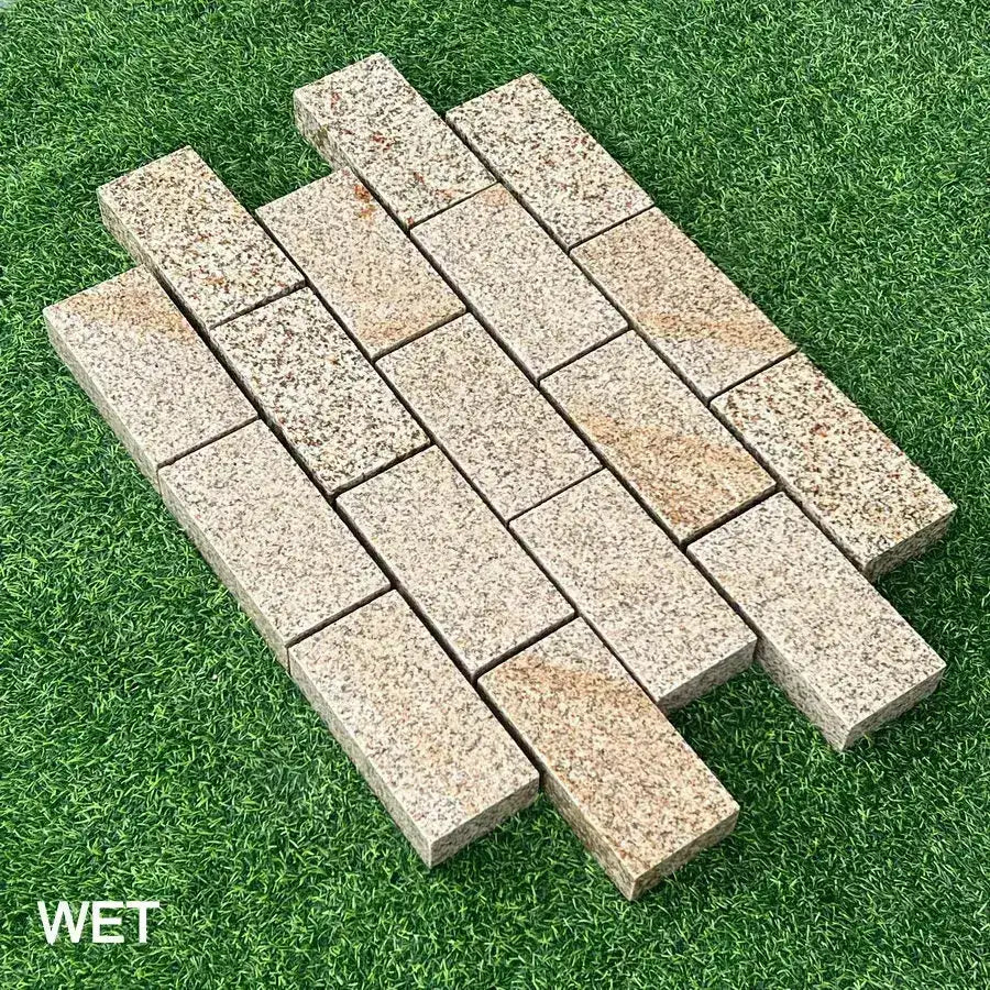 Elara yellow granite setts sawn