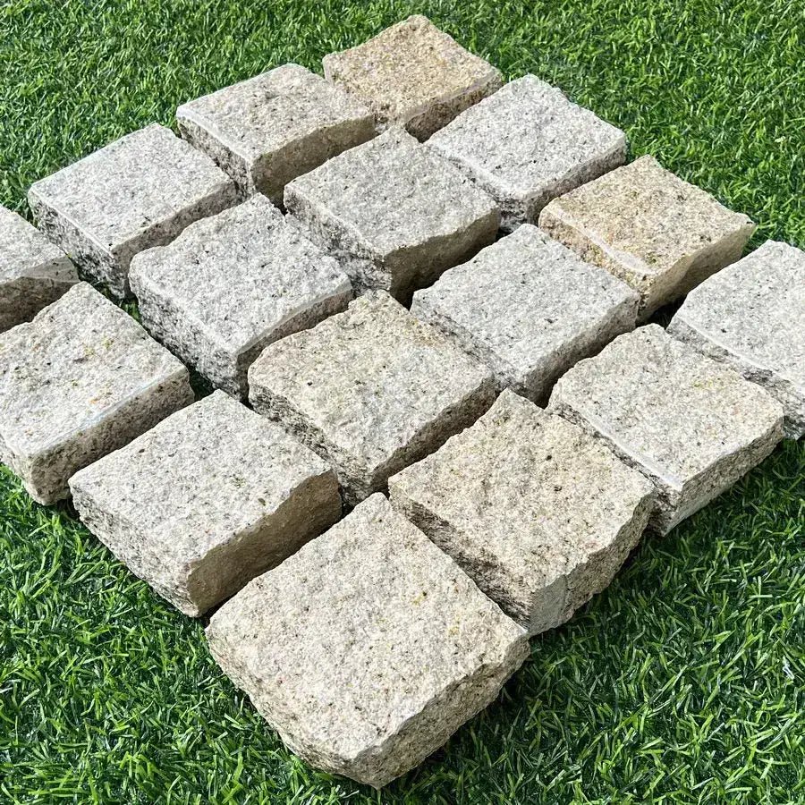 cropped granite setts yellow