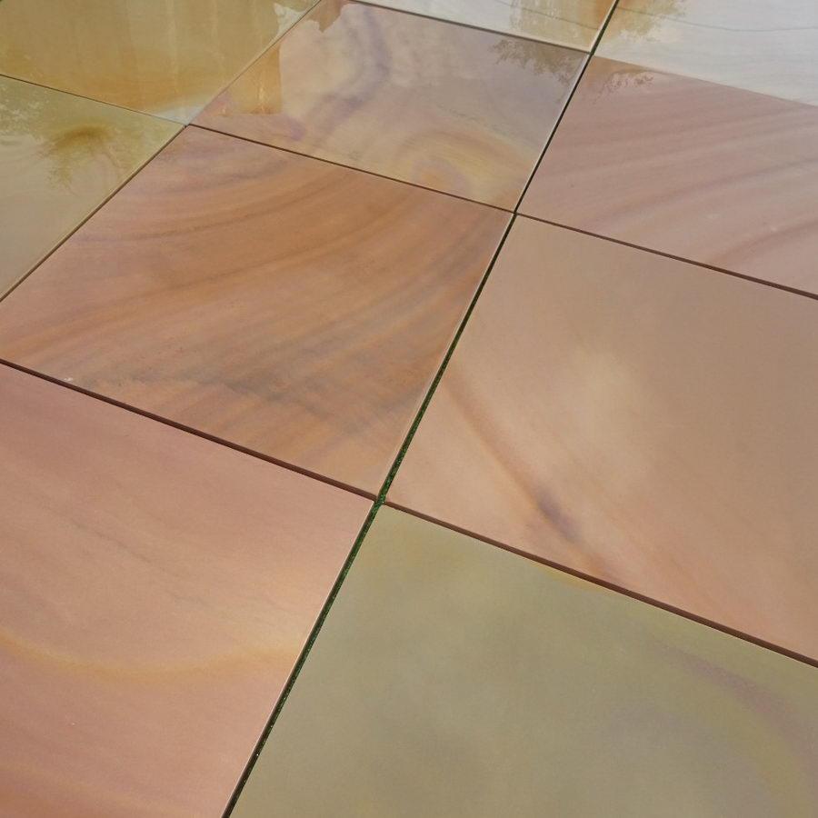 Rippon buff smooth sandstone slabs 600 x 600