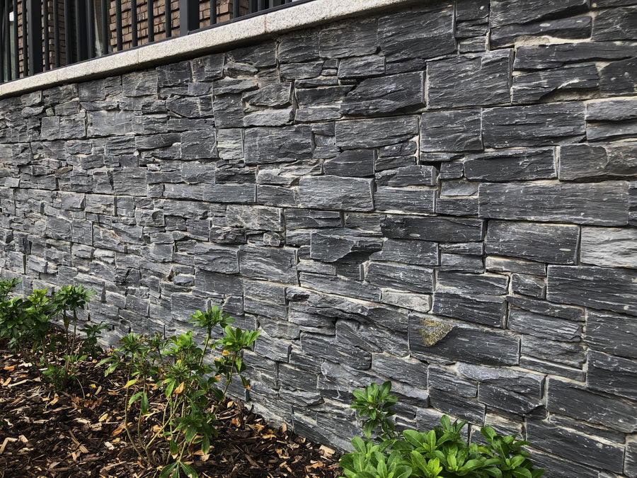 black slate Z stone panels
