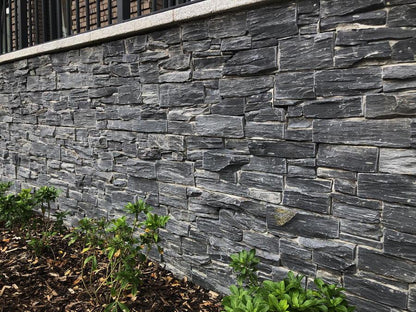 black slate Z stone panels