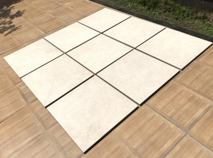 cream porcelain paving patio slabs