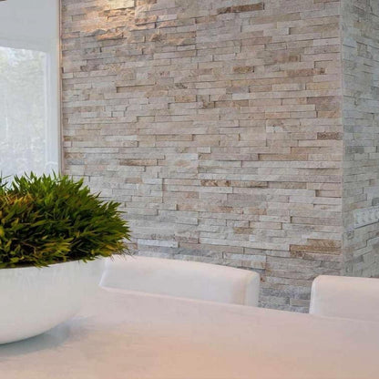 cream sparkle stone cladding