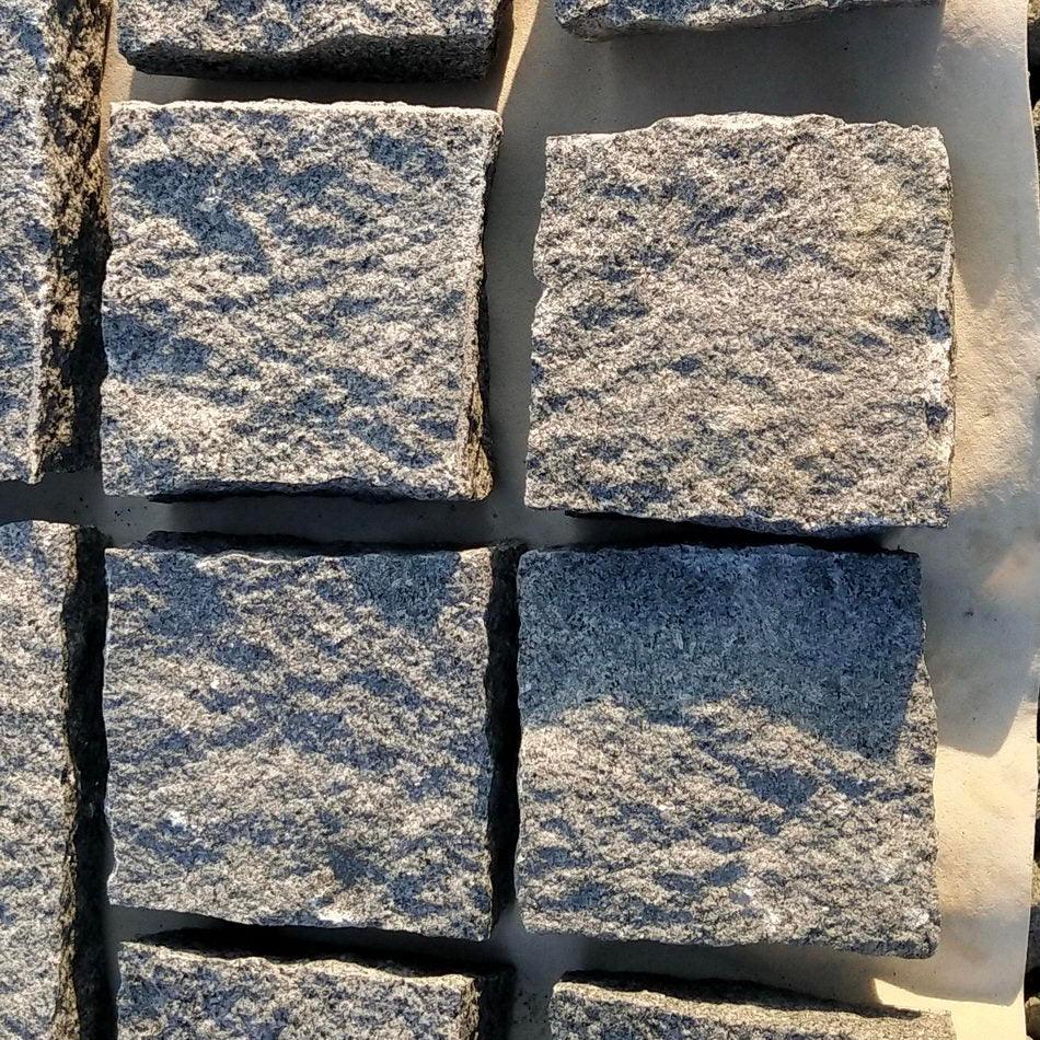 graphite grey granite setts 100 x 100 x 50
