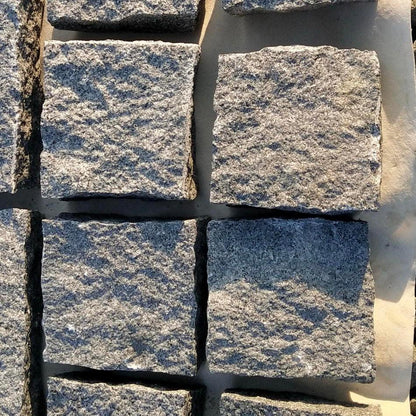 graphite grey granite setts 100 x 100 x 50