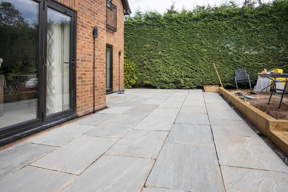 Kandla grey sandstone paving