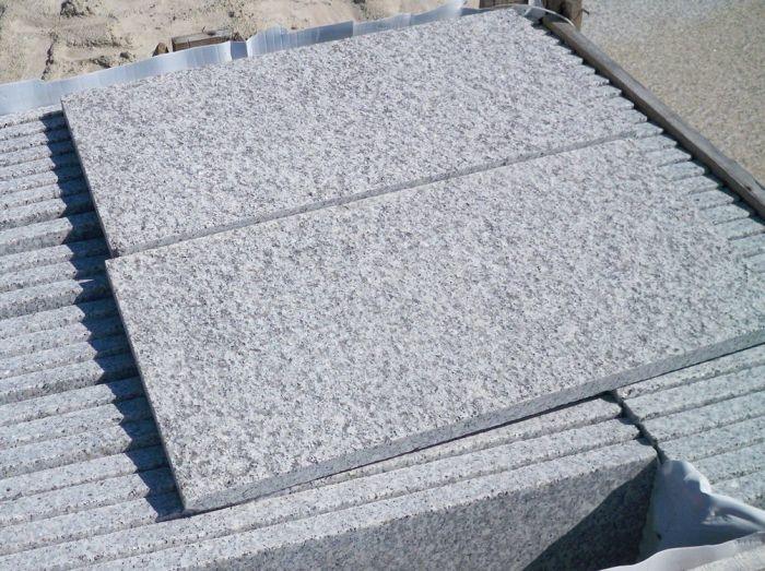 flamed granite paving textured