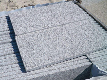 flamed granite paving textured